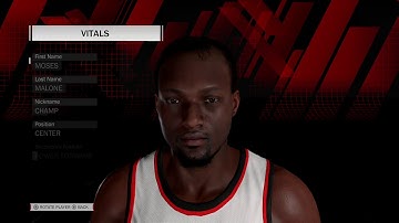 NBA 2k18 Moses Malone Player Creation Tutorial