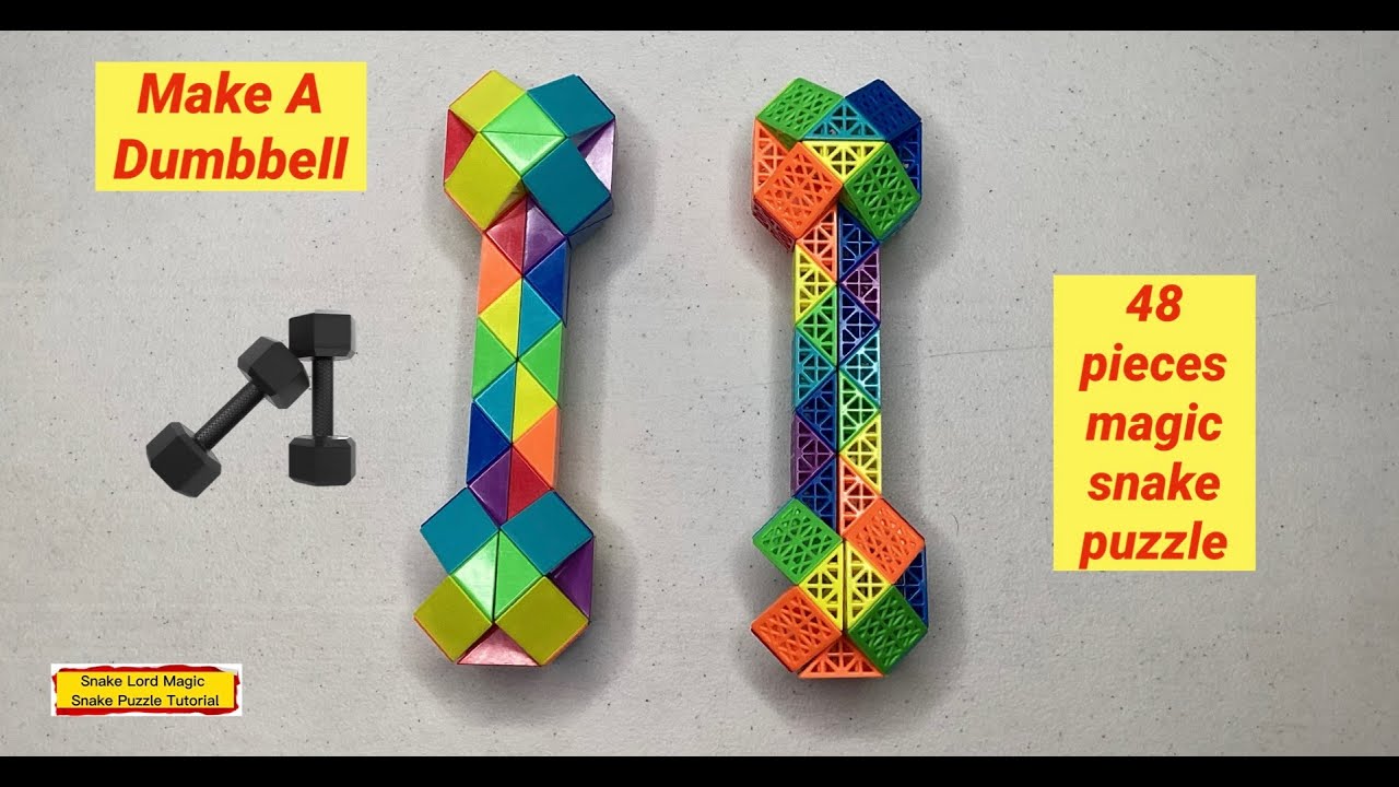 Make A Dumbbell - 48 pieces magic snake puzzle # ...