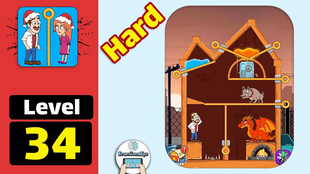 Home Pin: Pull The Pin Puzzle - Hard Level 34 Walkthrough