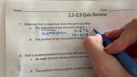 Geometry 2.1-2.3 Quiz Review