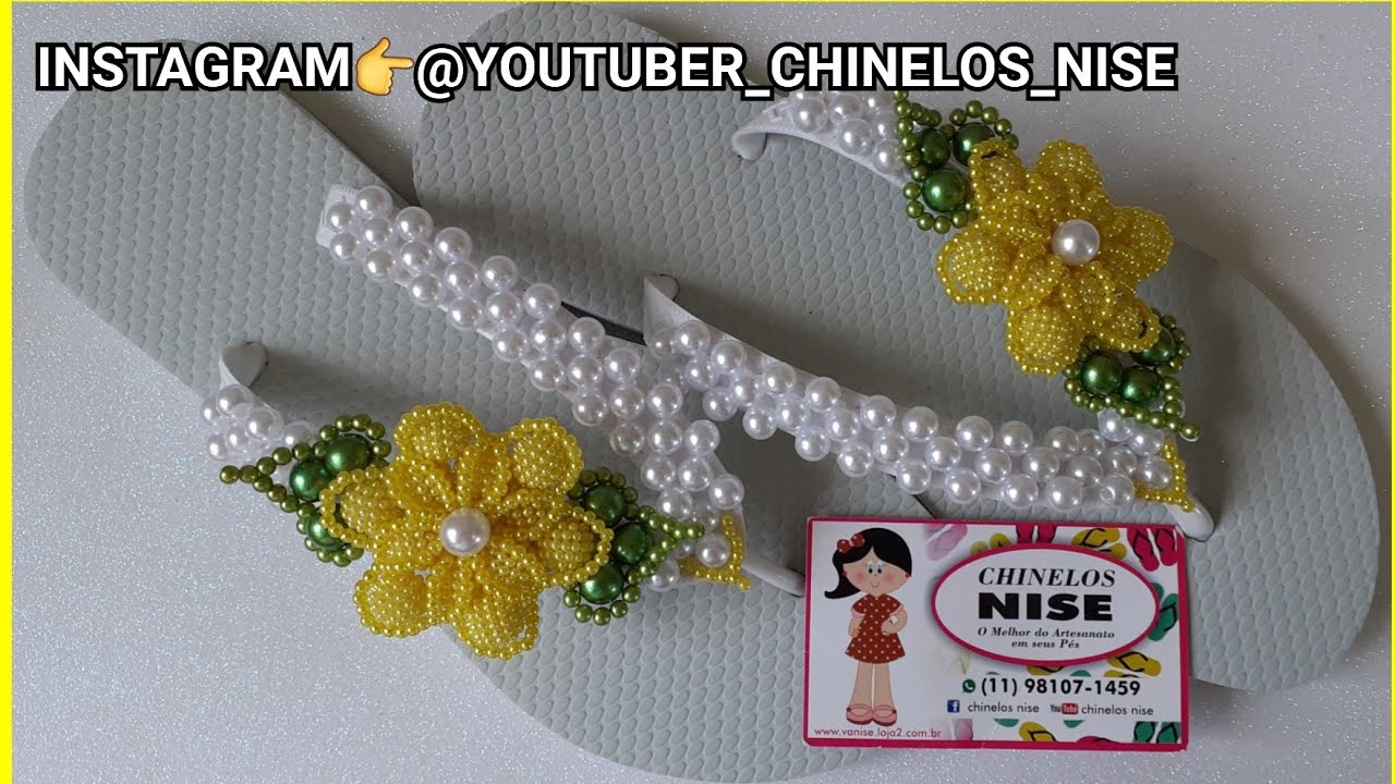TRAMA DE PÉROLAS NISE 👉COM🌼FLORES N°27