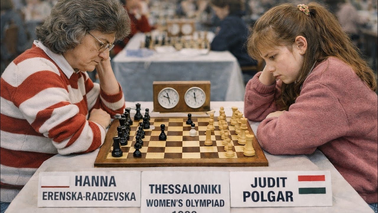 Hanna Erenska-Radzevska vs Judit Polgár ◉ Thessaloniki Olympiad 1988 | Polgár Brilliance