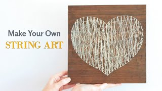 String Art Heart | Tutorial with PDF Template