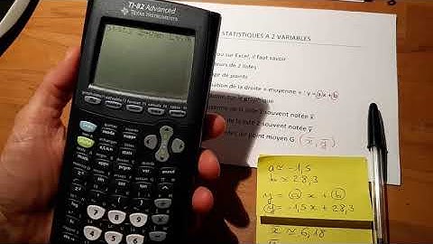 statistique à 2 variables TI 82 suite