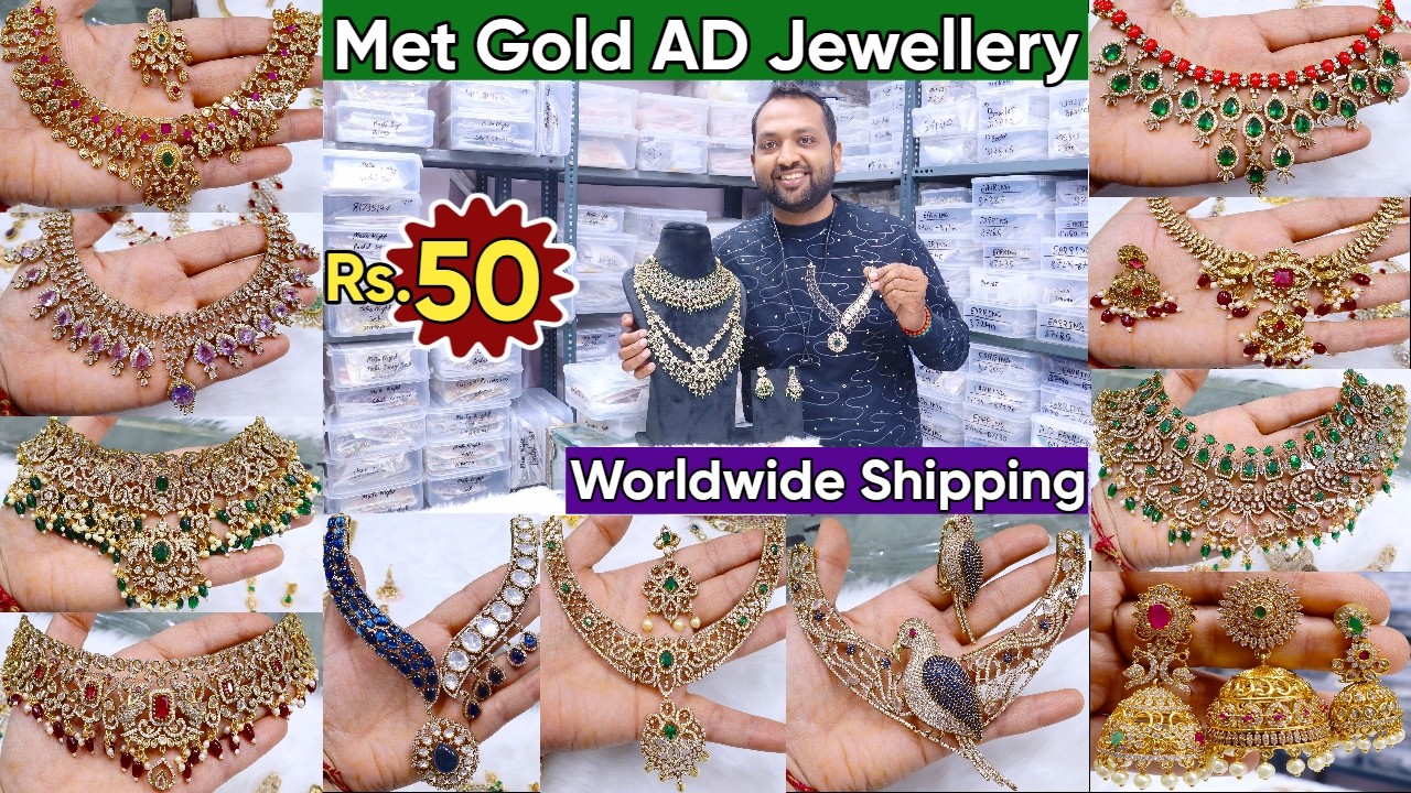 Exclusive Premium Bridal Met Gold AD Jewellery Collection 2026 | New Wedding Jewellery Designs