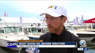 Boat show vs. severe weather