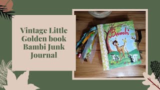 SOLD - Little Golden Book Bambi Junk Journal Flip Through