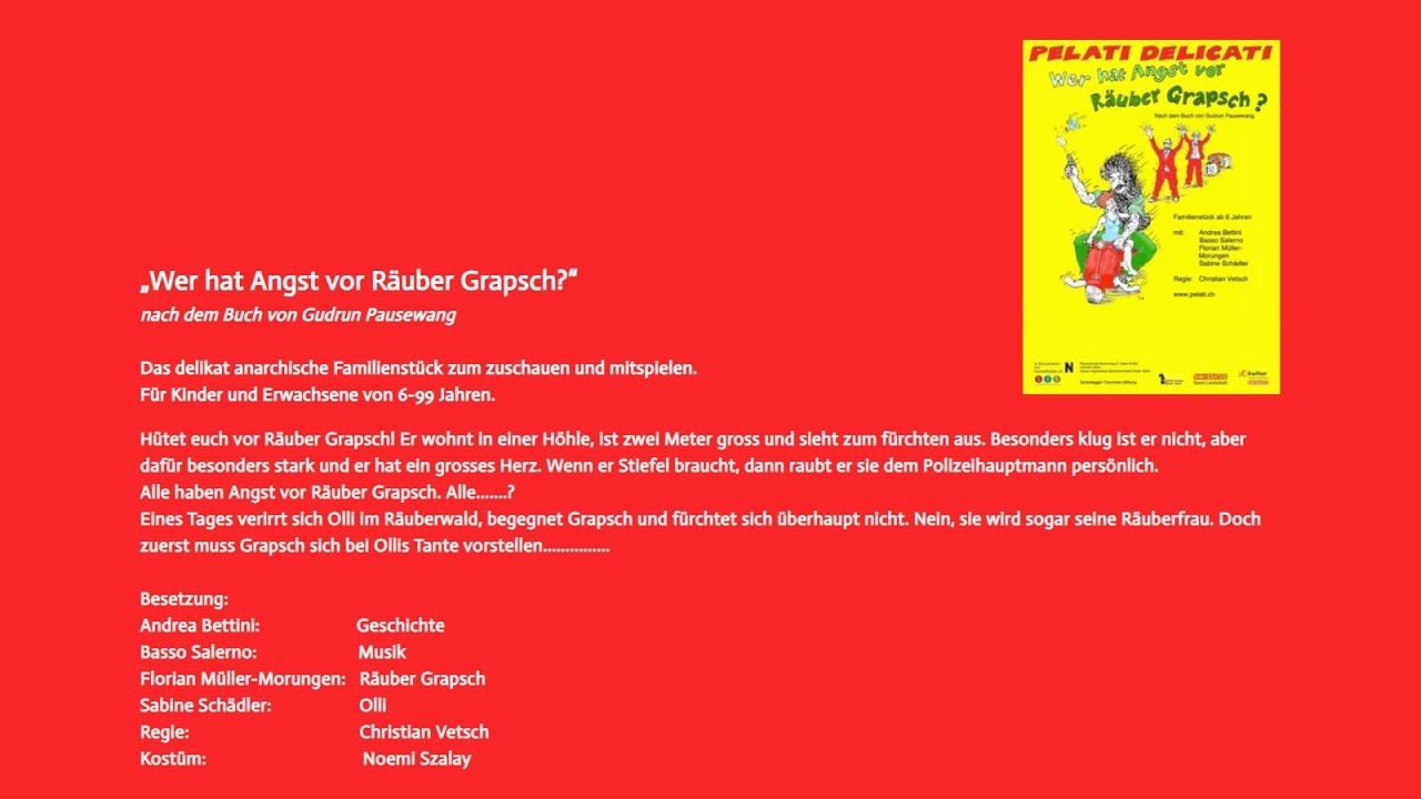 Wer hat Angst vor Räuber Grabsch | Das delikat anarchische Familienstück