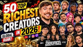 Top 50 Richest Creators in 2026 | Global Ranking