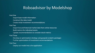 Building a Roboadvisor in Modelshop Part 1