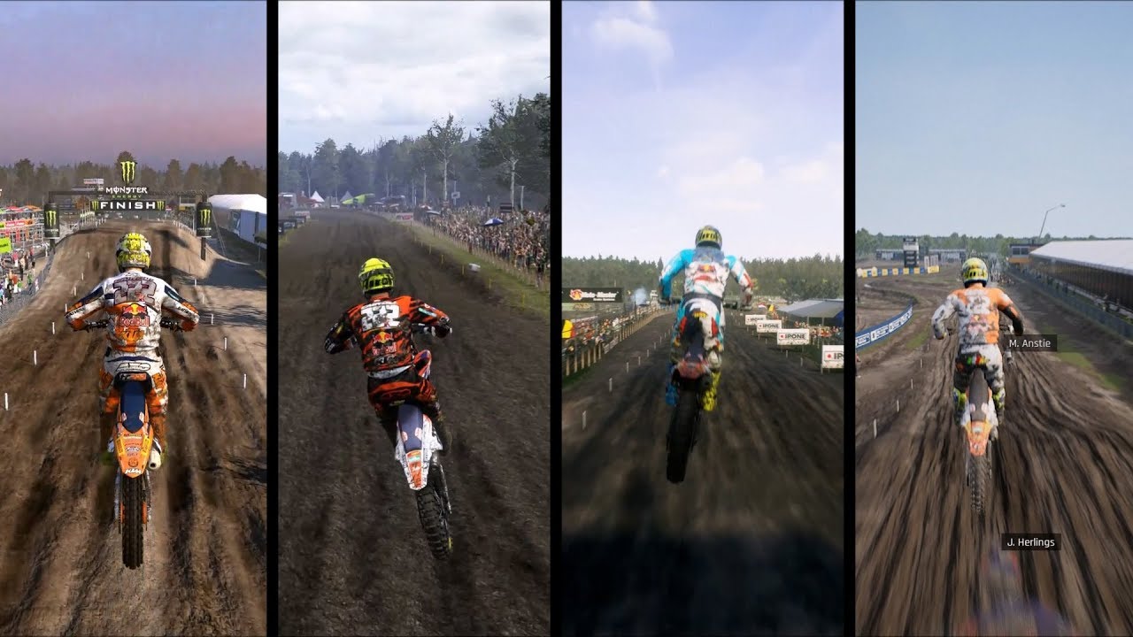 MXGP vs MXGP 2 vs MXGP 3 vs MXGP PRO - Gameplay Comparison HD