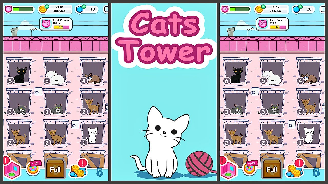 Cats Tower Adorable Cat Game! (Gameplay Android) YouTube