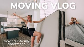 MOVING VLOG: moving into my apartment, unpacking, building furniture