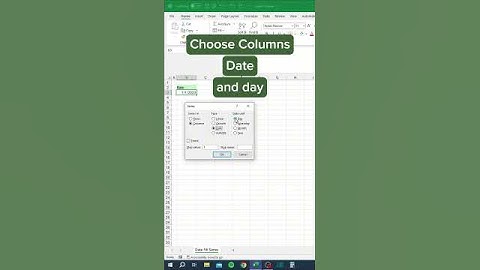 Date Fill Series in Excel‼️ #excel