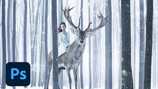 Photoshop Masterclass: Surreal Winter Poster | Adobe Creative Cloud screenshot 1