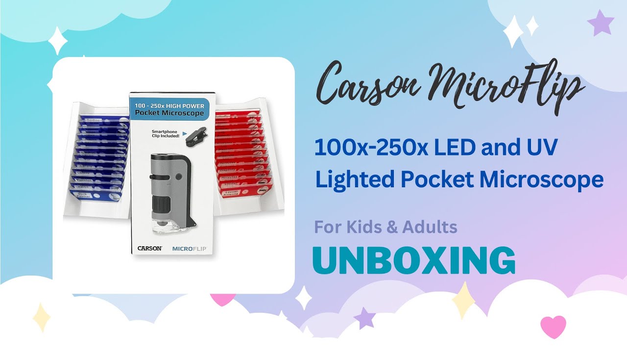 Carson Micro Flip 100x-250x LED UV Pocket Microscope with