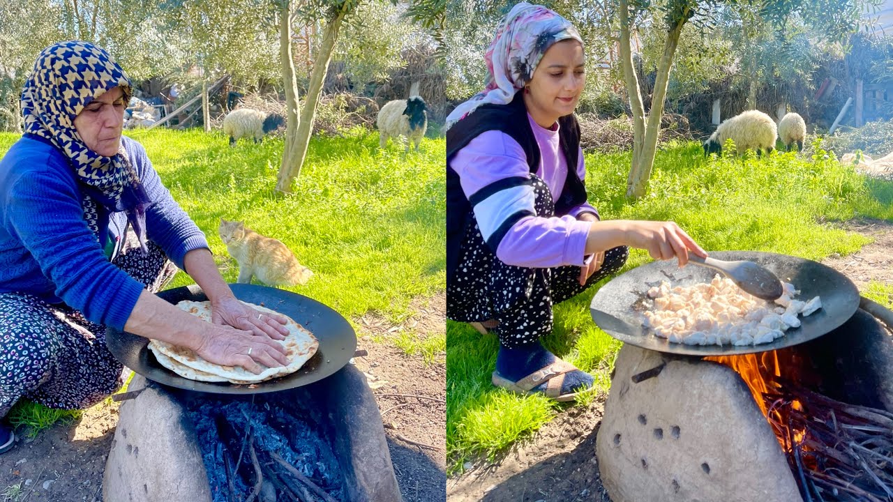EKMEK İLE SAC'DA TAVUK TARİFİ ~ KÖY YEMEĞİ ANNEM KÖY EVİ ~ KÖY İŞLERİ EKMEK İLE SAC'DA TAVUK TARİFİ ~ KÖY YEMEĞİ ANNEM KÖY EVİ ~ KÖY İŞLERİ
