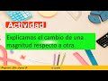 Explicamos el cambio de una magnitud respecto a otra. 5° grado / 9 de setiembre.