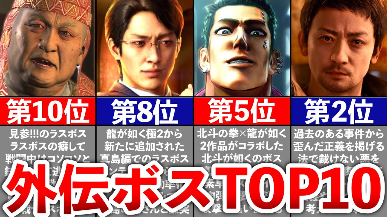 【歴代 龍が如く】外伝作品ラスボス最強ランキングTOP10