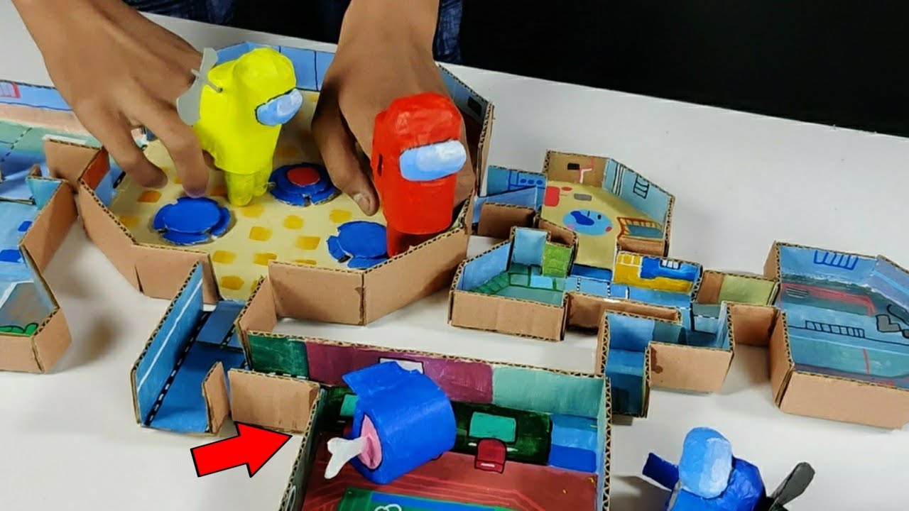 how to make Among Us game from Cardboard - YouTube