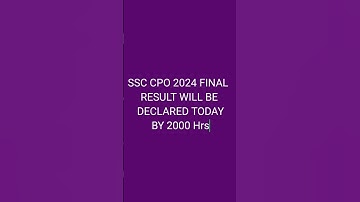 SSC CPO 2024 Final Result #ssc #ssccpo #ssccgl Final result ssc cpo