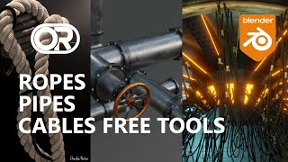 Blender Pipes Cables Ropes free tools