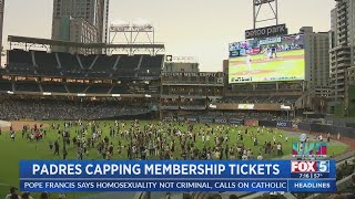 Padres Capping Membership Tickets