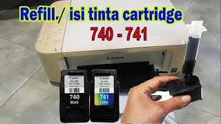 Cara mengisi tinta  printer canon  mp 287/237/257 cartridge