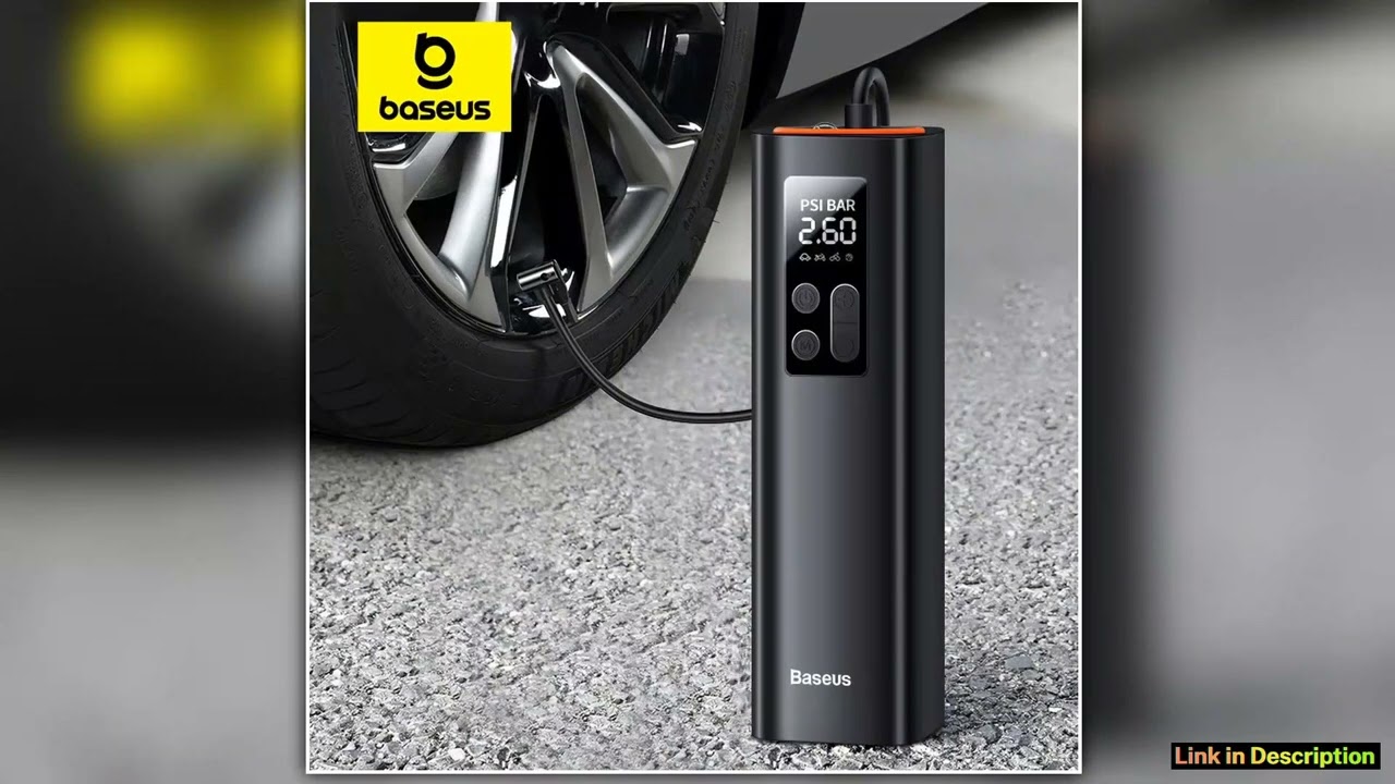 Baseus Mini Car Air Compressor 12V 150PSI Portable Car Tire Inflator Smart Digital Inflatable Pump