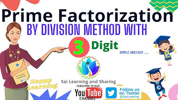 Prime Factorization by division method 3digit CBSE NCERT #maths#learning #EDUCATION #cbse #like#subs