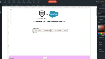 Radio button element