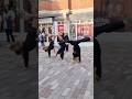 An acrobatic street takeover #harmonica #busking  #acrobatics