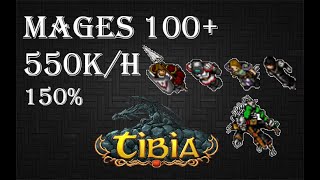 Tibia |  Old Masonry (Portal of Black Energy) | Mages 100+ | 550k/h (150%)