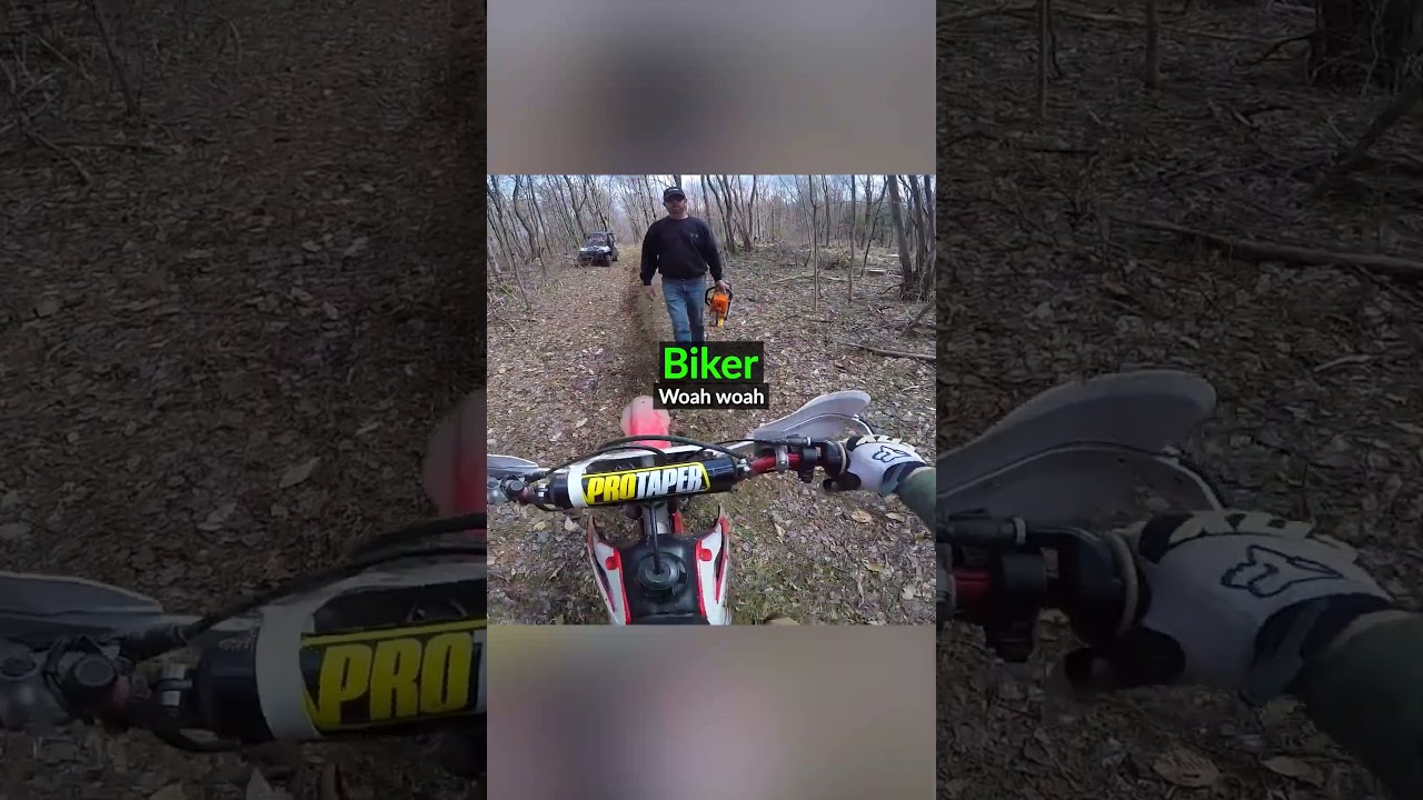 Guy Chases Bikers With a Chainsaw