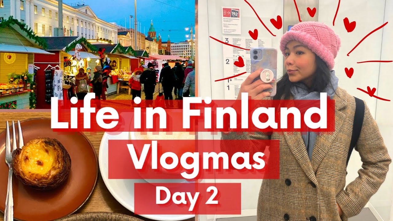 CHRISTMAS MARKET IN HELSINKI - Life in Finland Vlogmas Day 2🎄❄️🎁 |🇲🇲 🇫🇮