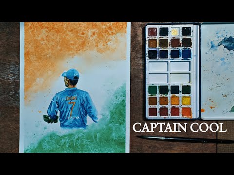 Thank You Dhoni  | A Tribute to MS Dhoni | With My Watercolor Painting #captain_cool_dhoni