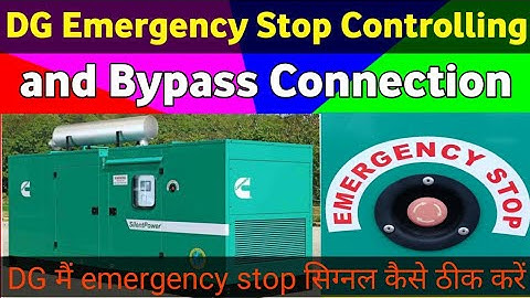 DG Emergency Stop Controlling Connection !! DG Emergency Stop Bypass Connection !! @Electrical Dost