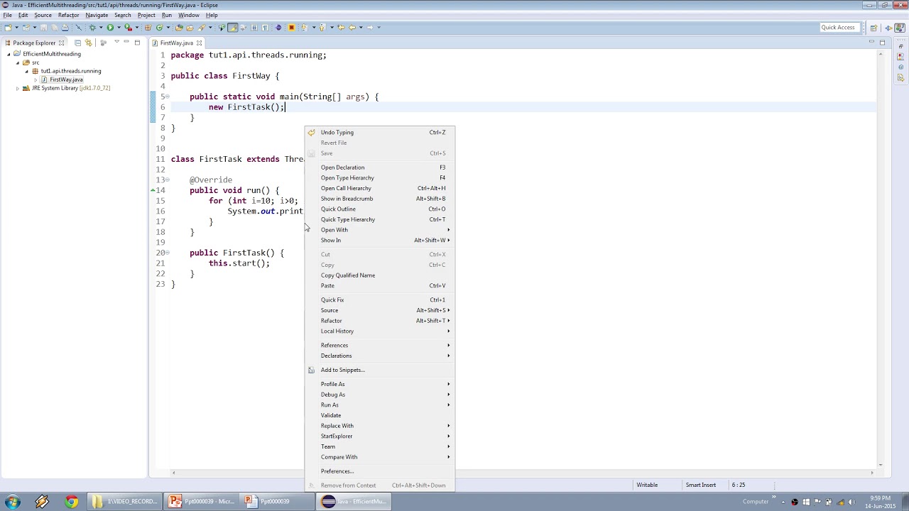 1 Using Threads API First Way -- CREATING AND RUNNING THE THREADS - YouTube