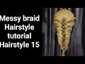 step by step messy braid tutorial / messy braid/mermaid braid/ new trending braided hairstyle