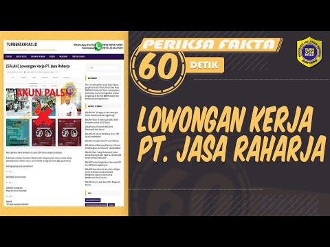 [PERIKSA FAKTA] LOWONGAN KERJA PT JASA RAHARJA