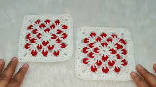 Crochet Granny Square Petals Tutorial ( Crochet Granny Square )