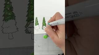Satisfying Copic Marker Blending on Bears and Trees #asmr #coloring