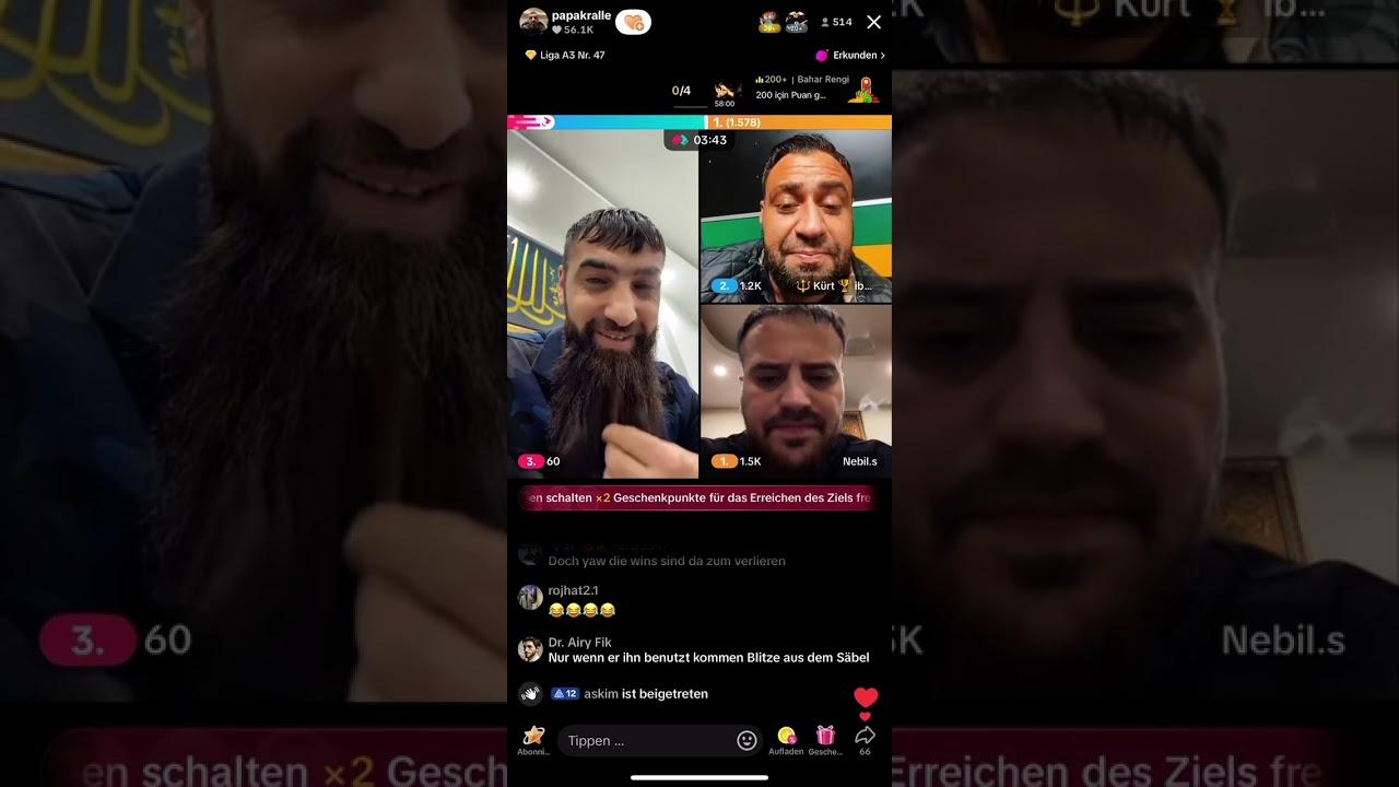 🚫 Papakralle Long Live mit Kürt Ibo #tiktok #live #papakralle #kürtibo #barello