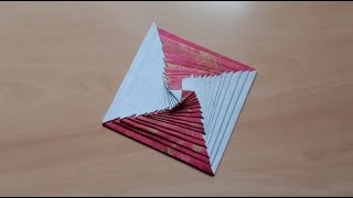Origami: How to make a funny spiral (spirale amusante)
