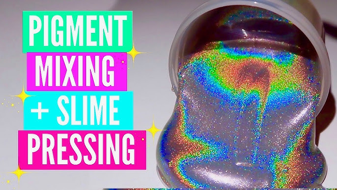 Mixing Pigment into Slime// Duochrome Satisfying Slime ASMR Video  Compilation 