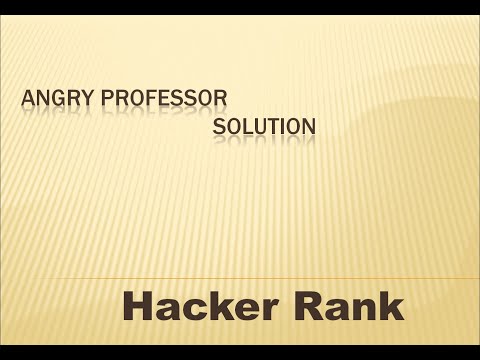 Hacker Rank Scala Solution for Angry Professor