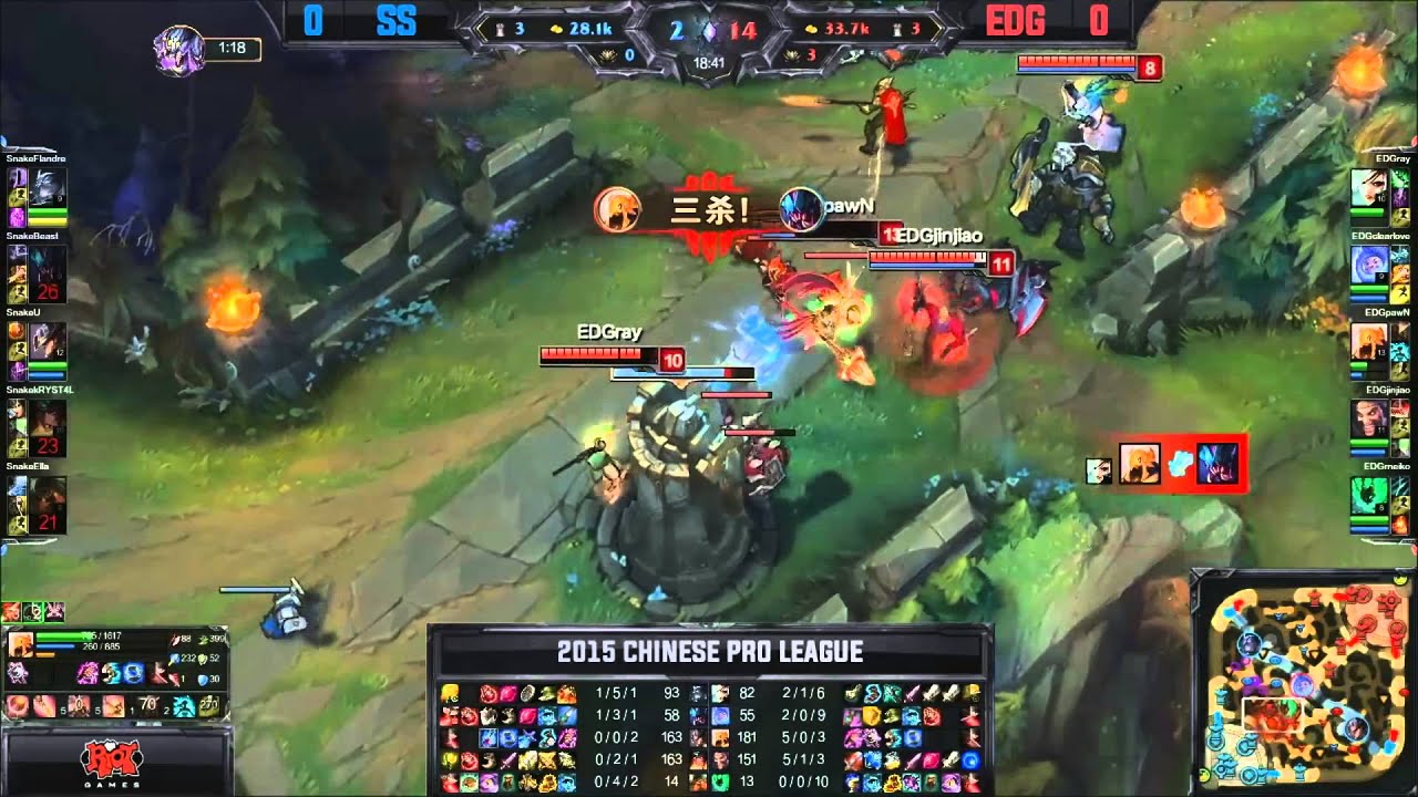 Pawn Slick 1v3 Outplay (EDG vs Snake)