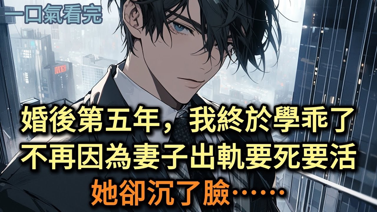 婚後第五年，我終於學乖了，不再因為妻子出軌要死要活，她卻沉了臉……#小说 #爽文