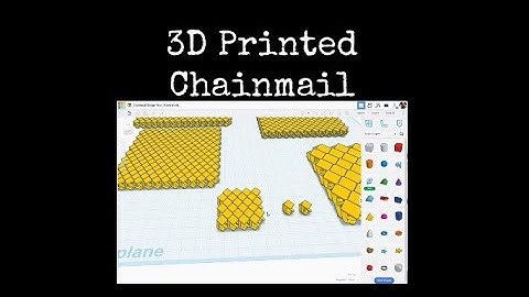 TinkerCAD Tips!  3D Printed Chainmail Designs.        #tinkercad #caddesign #3dprintable #3dprinting
