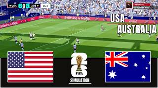 ESTADOS UNIDOS vs AUSTRALIA WORLD CUP 2026 FASE DE GRUPOS Simulation/Prediction